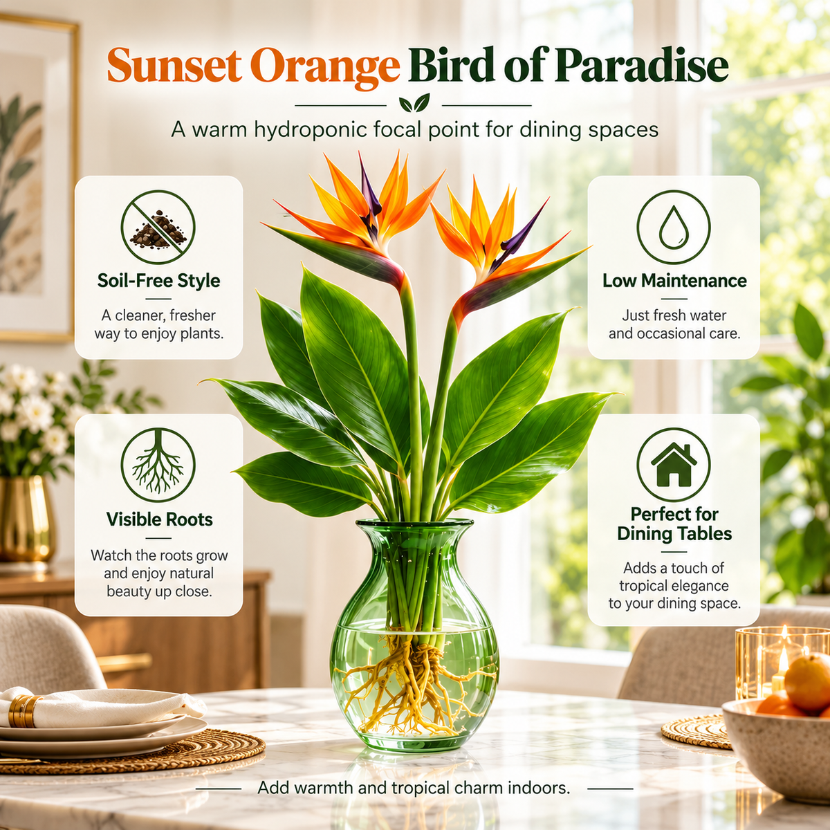 🕊️Hydroponic bird of paradise, from bulb to flowering, is incredibly therapeutic.