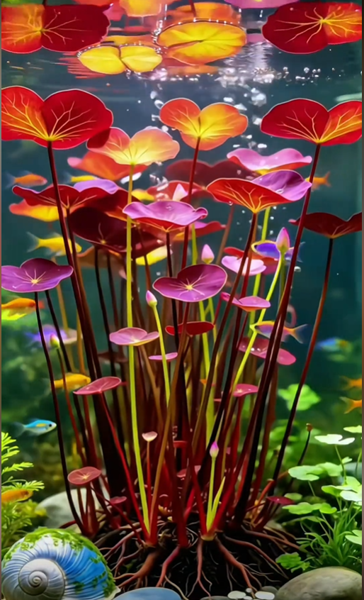 🐟Hydroponic red lotus roots☘️ Turn Your Aquarium into a Living Garden