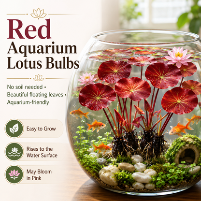 🐟Hydroponic red lotus roots☘️ Turn Your Aquarium into a Living Garden