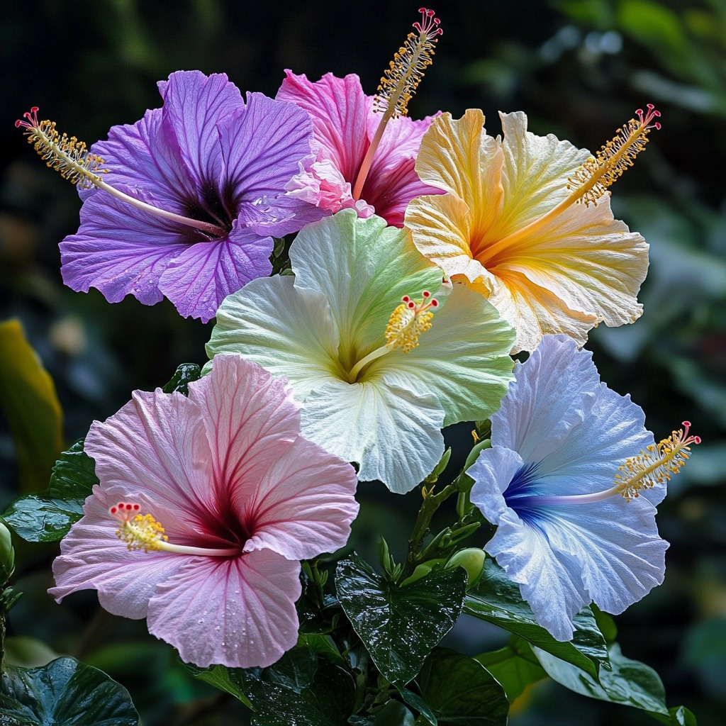 Rare Multicolor Hibiscus Seeds - No two blooms are the same