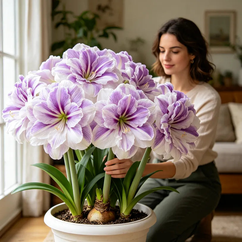 ✨ Rare Giant Double Amaryllis Bulbs — Luxurious Fragrant Blooms