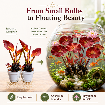 🐟Hydroponic red lotus roots☘️ Turn Your Aquarium into a Living Garden