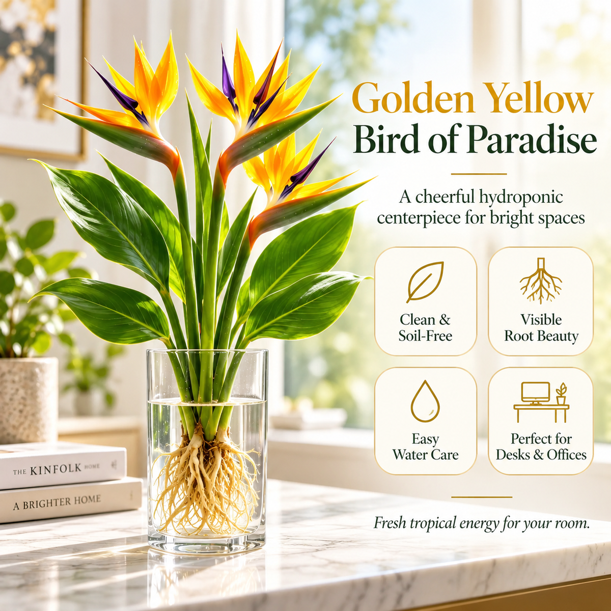 🕊️Hydroponic bird of paradise, from bulb to flowering, is incredibly therapeutic.