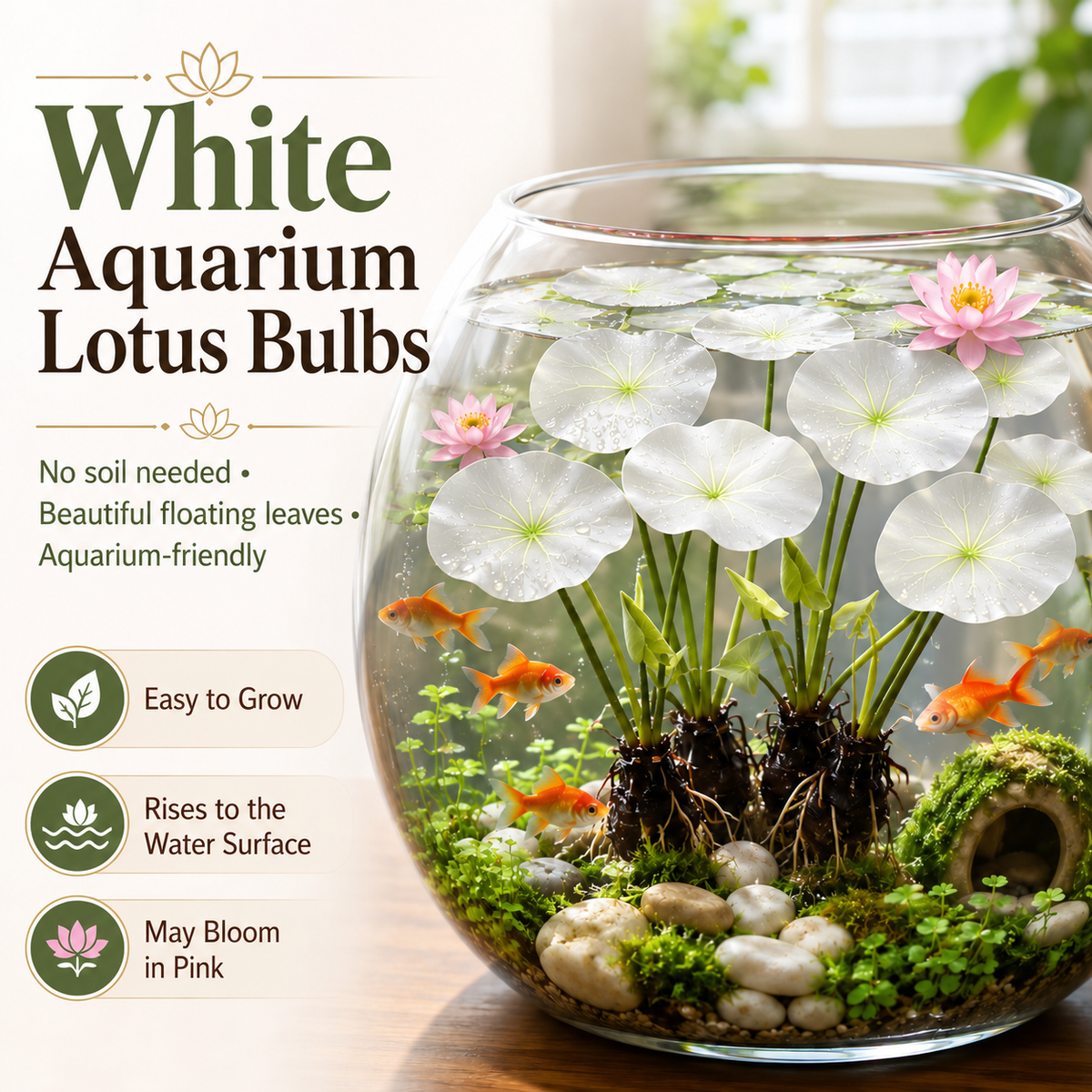 🐟Hydroponic red lotus roots☘️ Turn Your Aquarium into a Living Garden