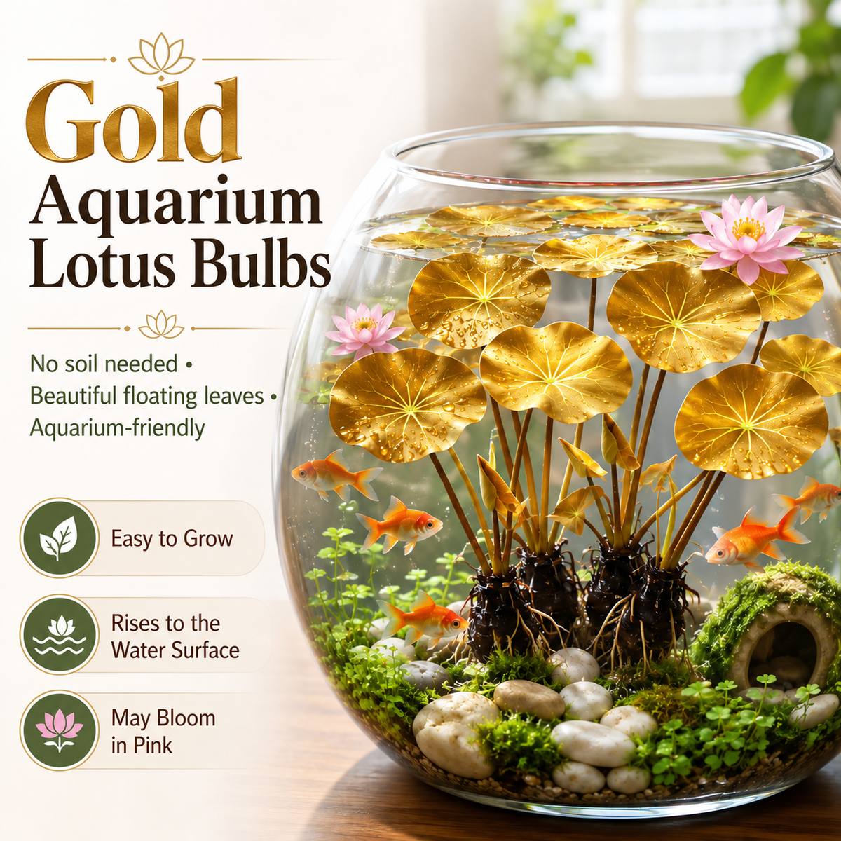 🐟Hydroponic red lotus roots☘️ Turn Your Aquarium into a Living Garden