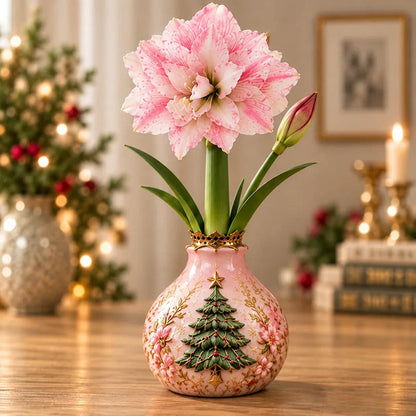🎄🌺 Holiday Waxed Amaryllis Bulbs – No Soil, No Water, Just Watch Them Bloom